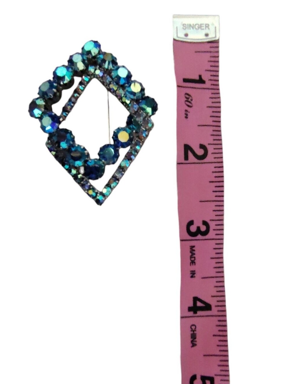 Vintage Aurora Borealis Rhinestone Brooch - Picture 4 of 4